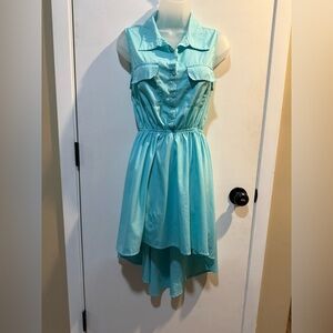 Truth Asymmetrical Aqua Dress